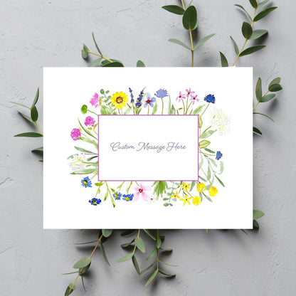 wildflowers personalized greeting card