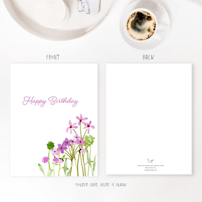 wildflowers happy birthday greeting card