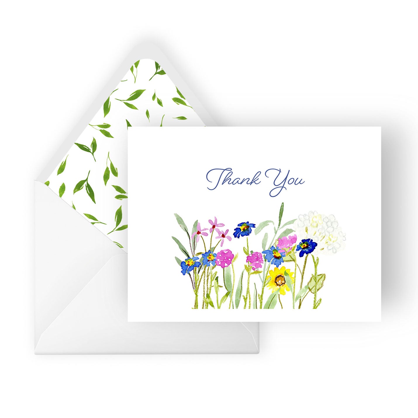 wildflowers thank you greeting card