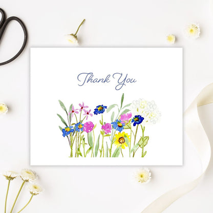 wildflowers thank you greeting card