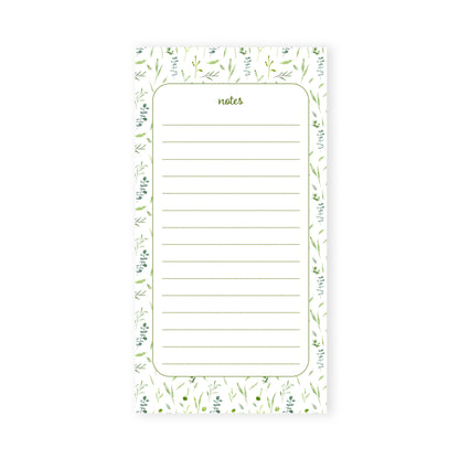 greenery wildflowers notepad