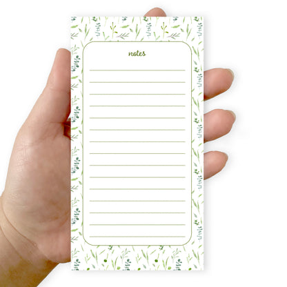 greenery wildflowers notepad