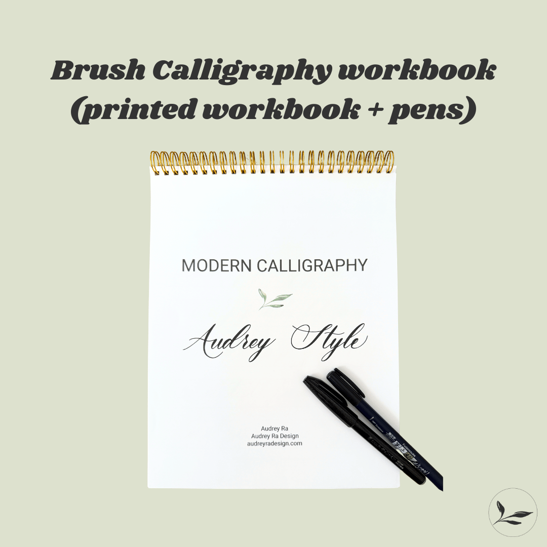 brush calligraphy workbook (physical) – Audrey Ra Design Shop