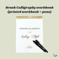 brush calligraphy workbook (physical)