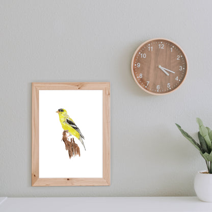 yellow finch art print