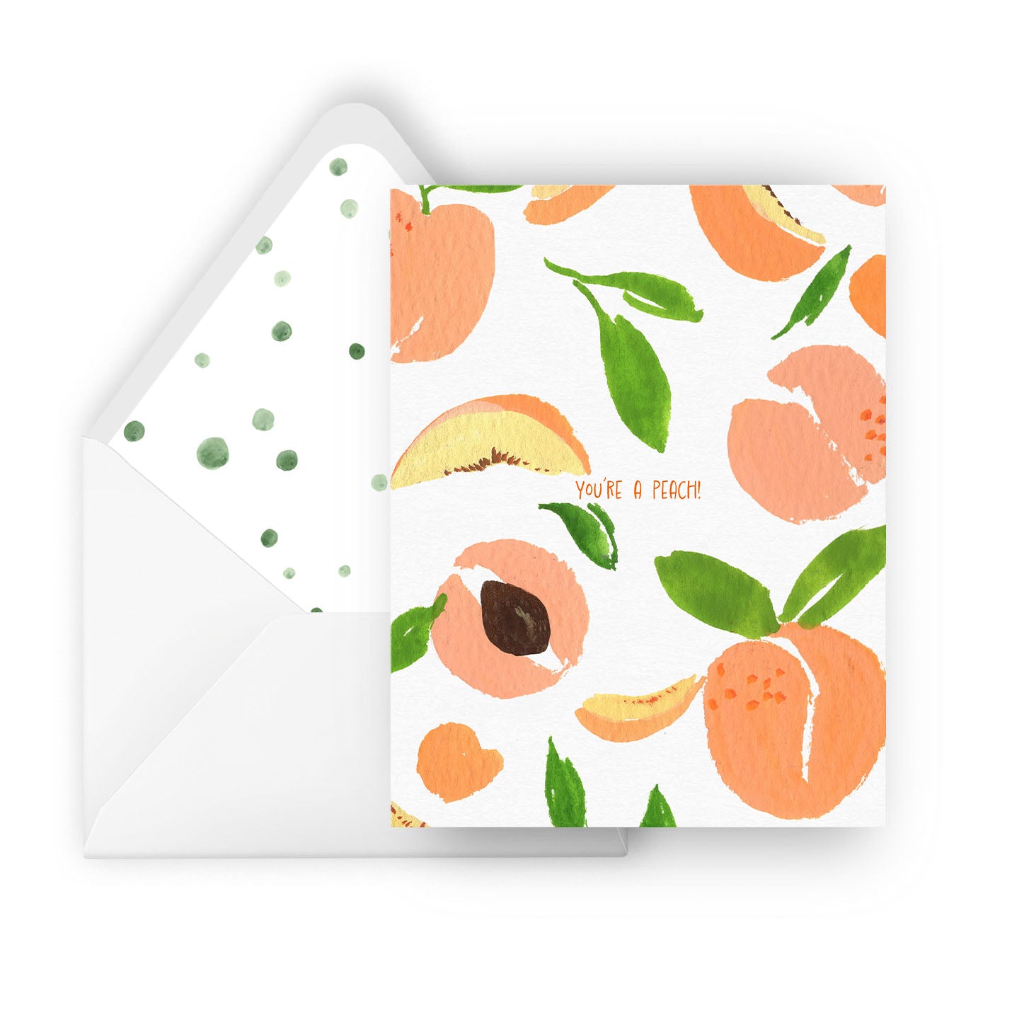 you're a peach greeting card