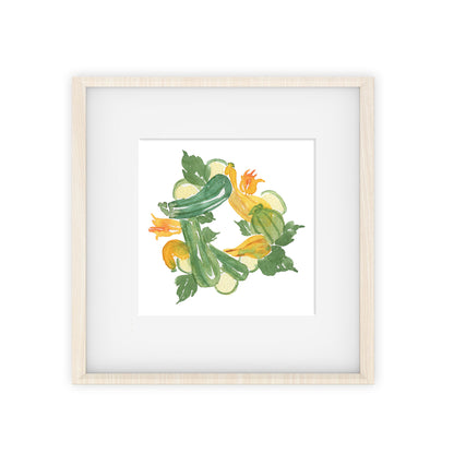 zucchini wreath art print